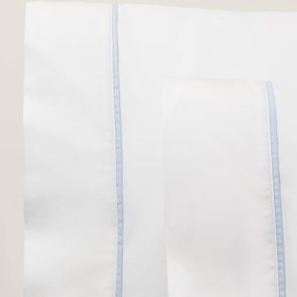 Ralph Lauren Palmer Percale King Pillowcases (2) Pale Sky Blue Cotton 21x40 NEW - Picture 2 of 5